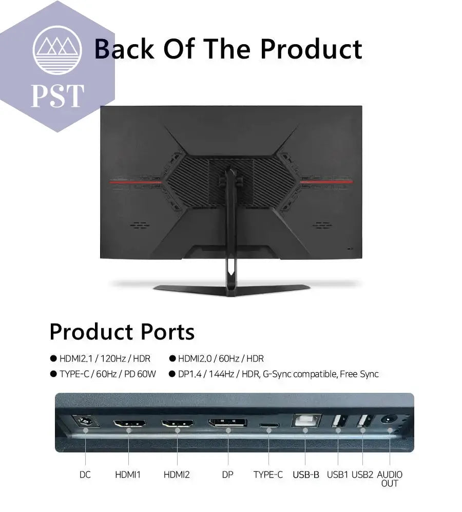 32Zoll 4K Monitor UHD Display 144Hz PST PS Tradings Monitor Monitor