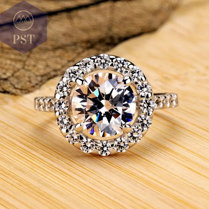 18K White Gold Zirconia Ring PST PS Tradings  PST PS Tradings 9-R093 PST PS Tradings 18K White Gold Zirconia Ring