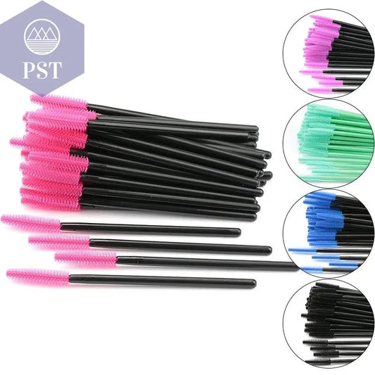 25/50pcs Disposable Eyelash Brush Eyelashes Extension Tools Silicone Gel Material Eyebrow Brushes Mascara Wands Applicator Women       PST PS Tradings