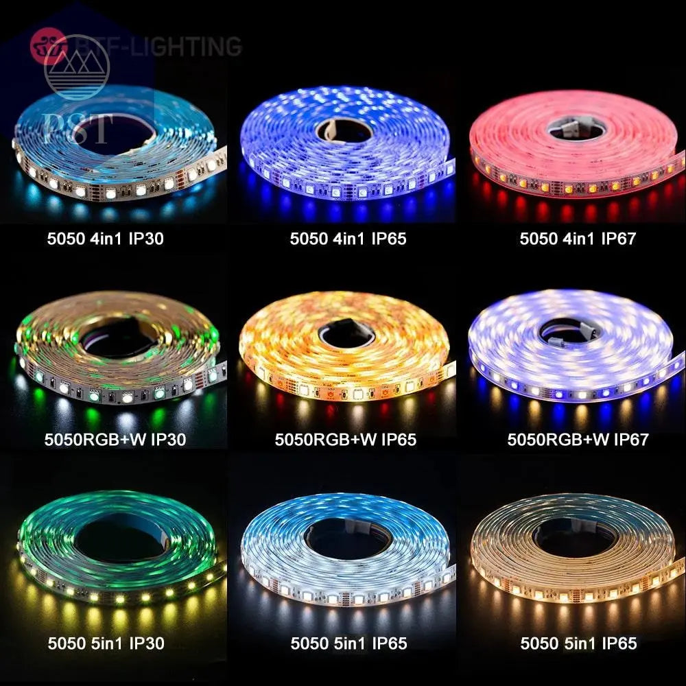 5m 5050 RGBW Led Lights 4pin RGB Led Strip 5pin 4in1 RGBWW RGBCW Led Strip Light 6pin 5in1 RGBCCT Light Strip 12V 24V Waterproof       PST PS Tradings