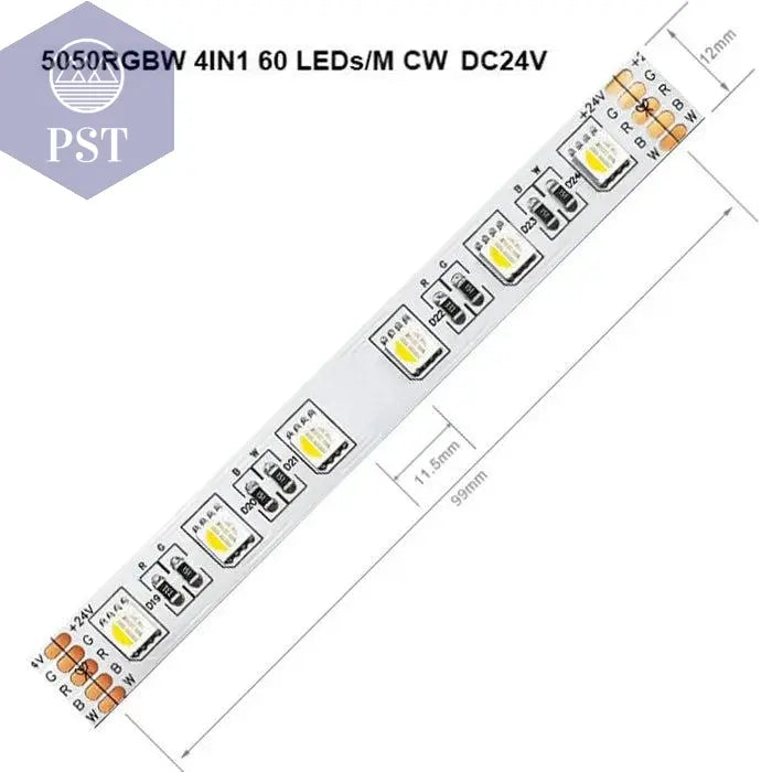 5m 5050 RGBW Led Lights 4pin RGB Led Strip 5pin 4in1 RGBWW RGBCW Led Strip Light 6pin 5in1 RGBCCT Light Strip 12V 24V Waterproof       PST PS Tradings