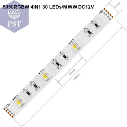 5m 5050 RGBW Led Lights 4pin RGB Led Strip 5pin 4in1 RGBWW RGBCW Led Strip Light 6pin 5in1 RGBCCT Light Strip 12V 24V Waterproof       PST PS Tradings