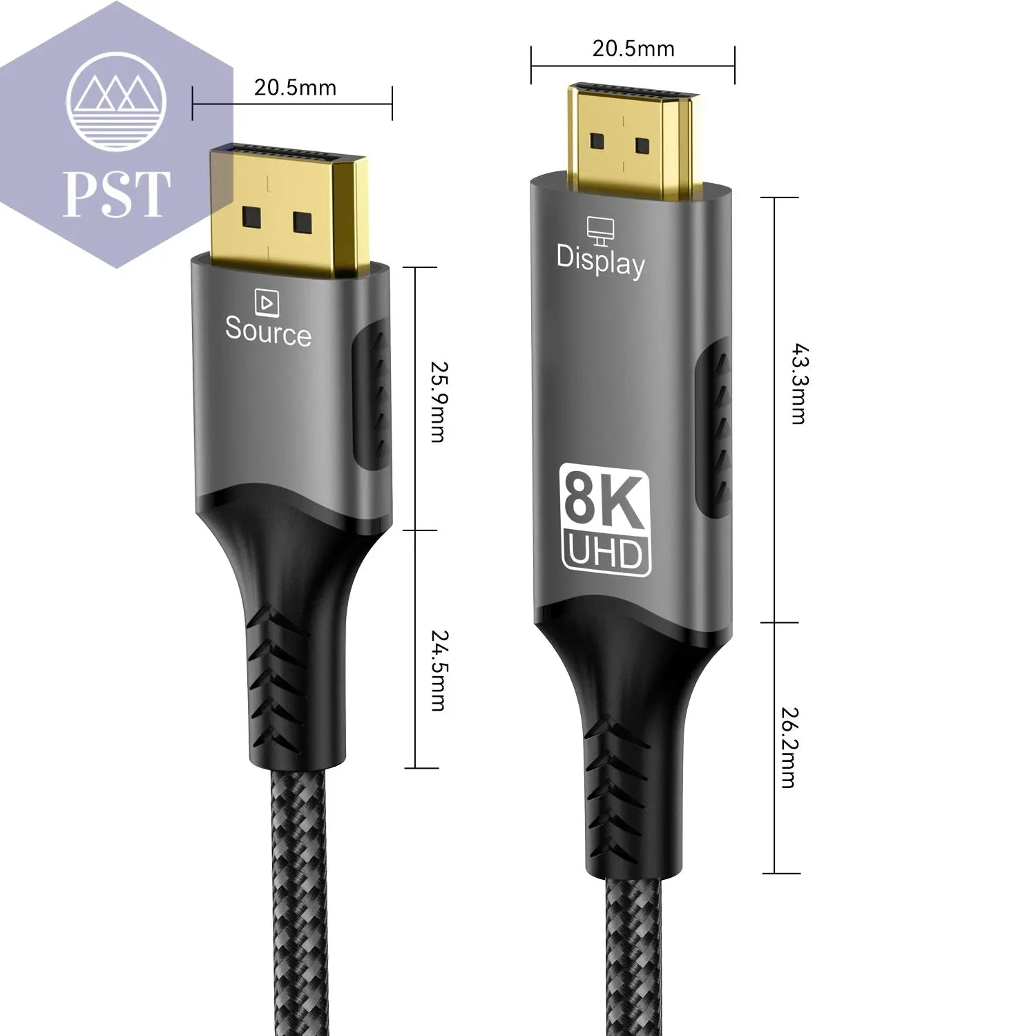 8k dp zu hdmi 2,1 kabel audio video konverter uni direktion aler adapter 8k @ 60hz 4k @ 120hz für hdtv projektor laptop monitor  Cable     PST PS Tradings