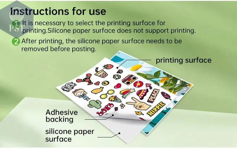 Coraljet 50 sheets of 8.5"x11" A4 High-Quality Glossy Sticker Paper Self-Adhesive Perfect for Inkjet Printer Decal Supplies - PST PS Tradings