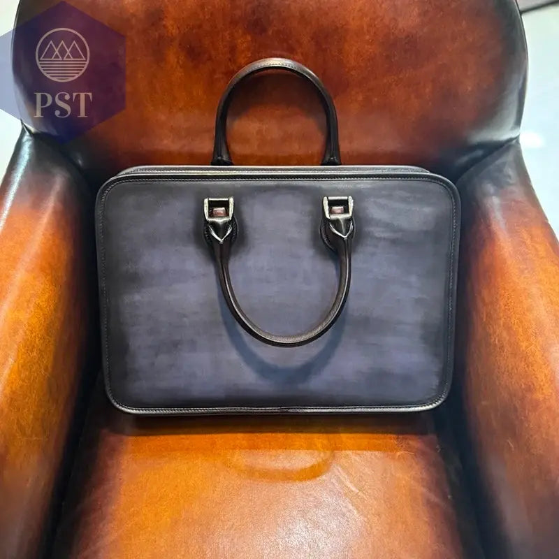DIMY 2025 Men's briefcase leather business large capacity high-end light luxury horizontal computer bag handbag men's bag PST PS Tradings  PST PS Tradings  PST PS Tradings DIMY 2025 Men's briefcase leather business large capacity high-end light luxury horizontal computer bag handbag men's bag
