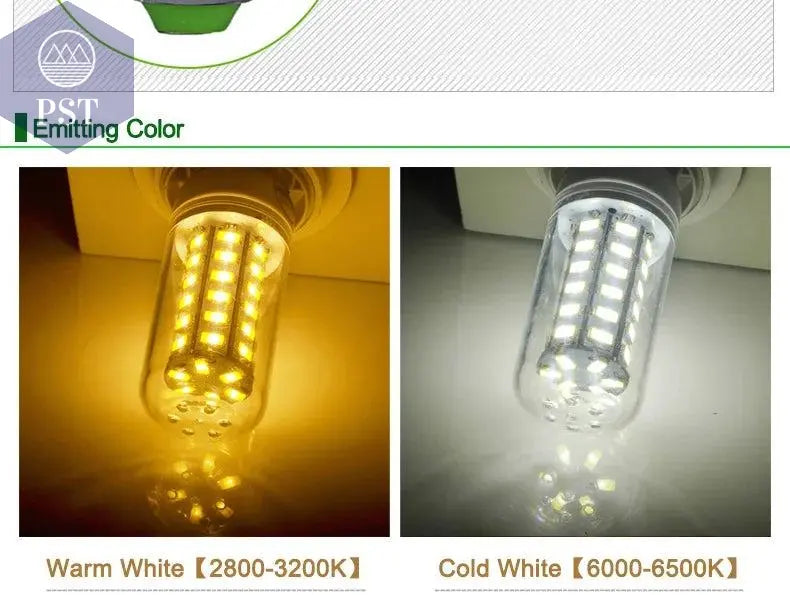 E27 LED Lamp E14 LED Bulb SMD5730 220V Corn Bulb 24 36 48 56 69 72LEDs Chandelier Candle LED Light For Home Ampoule       PST PS Tradings