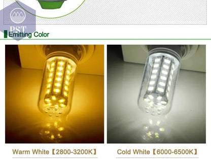 E27 LED Lamp E14 LED Bulb SMD5730 220V Corn Bulb 24 36 48 56 69 72LEDs Chandelier Candle LED Light For Home Ampoule       PST PS Tradings