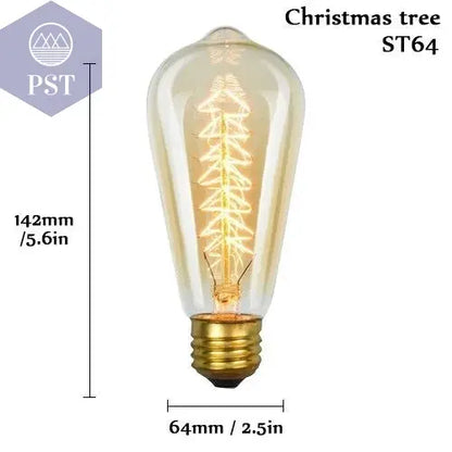 Edison Bulb E27 220V 40W ST64 A19 T45 G80 G95 G125 Incandescent Filament Bulb Lighting Retro Edison Light Bulb       PST PS Tradings