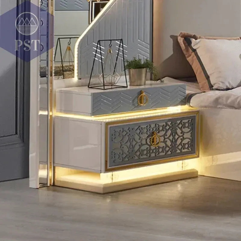 Elegantes Schlafzimmer Set Schminktisch mit LED-Spiegel Set PST PS Tradings Schminktisch PST PS Tradings  PST PS Tradings