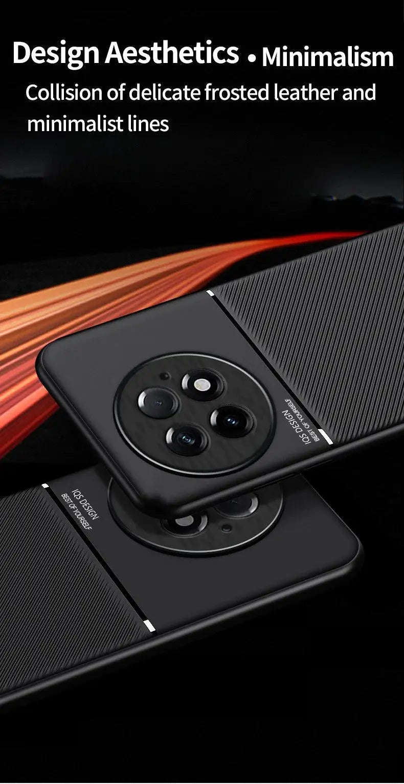 For OnePlus 13 5G Case Leather Car Magnetic Holder Phone Cases for OnePlus 13 OnePlus13 1+13 5G Silicone Shockproof Back Cover - PST PS Tradings