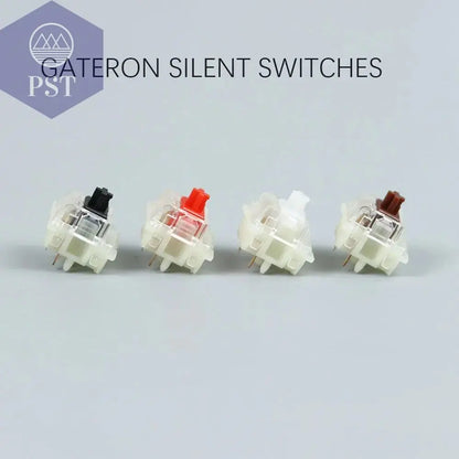 Gateron silent switch Black Red clear 5pin  transparent tops for mechaniacl keyboard Compatible with MX switch - PST PS Tradings