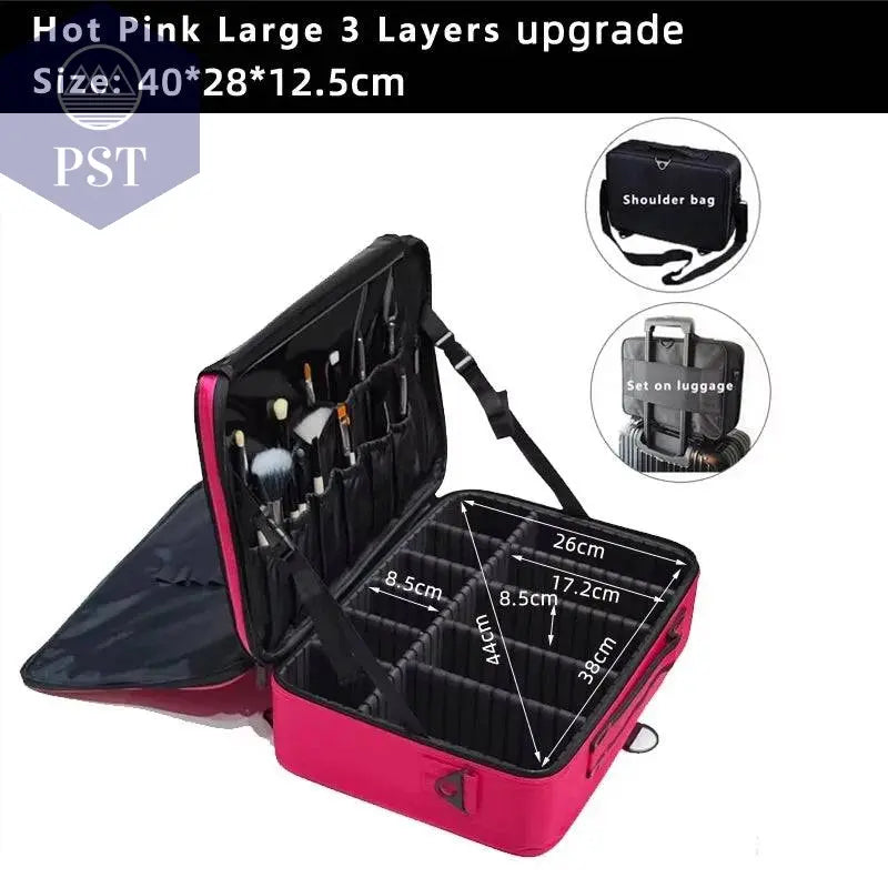 High Quality Make Up Bag Professional Makeup Case Makeup Organizer Bolso Mujer Cosmetic Case Large Capacity Storage Bag - Property & Safety Tradings