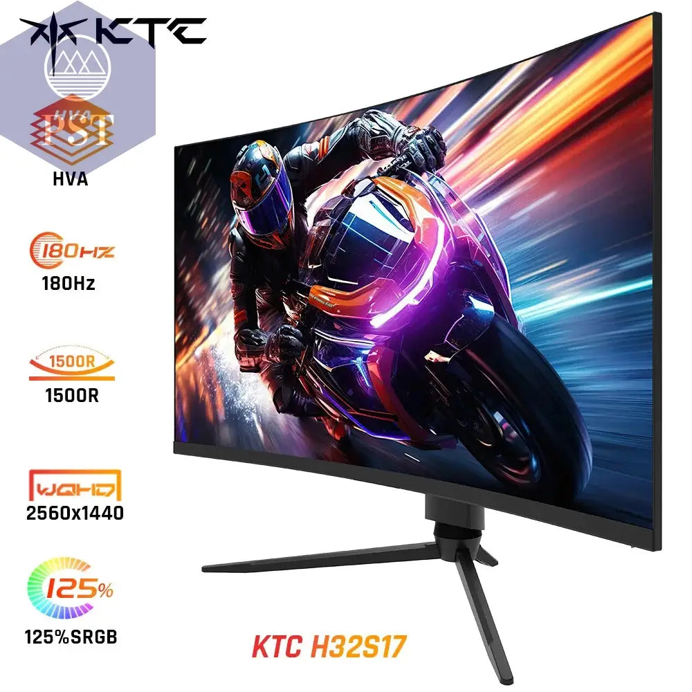 KTC H32S17 32 Zoll 1500R Gebogener Gaming-Monitor 2560 X 1440 QHD 170 Hz 16:9 ELED 99 % Srgb Mit Stabilem Stativ Vesa-Mount-Displayer PST PS Tradings  KTC H32S17 32 Zoll 1500R Gebogener Gaming-Monitor 2560 X 1440 QHD 170 Hz 16:9 ELED 99 % Srgb Mit Stabilem Stativ Vesa-Mount-Displayer