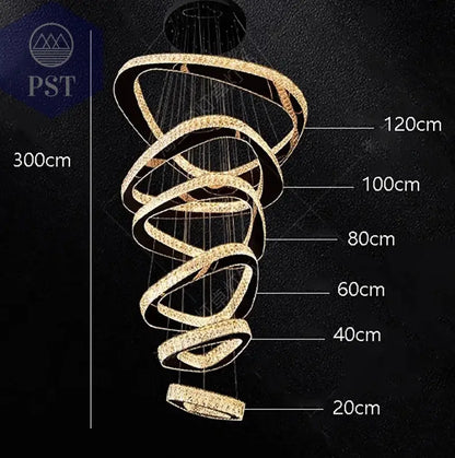 LED Rings Pendant Lights for Modern Decor Lightning Pendants Interior Design Lights Lamps LED Light PST PS Tradings  PST PS Tradings 6 rings black / RC remote dimming PST PS Tradings LED Rings Pendant Lights for Modern Decor Lightning Pendants Interior Design Lights Lamps LED Light