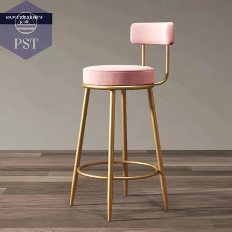 Moderne Einfachheit nordischen Barhocker ins Licht Luxus Bar stuhl Design Hocker nach Hause mit Rückenlehne Leders essel Theke Arbeits hocker       PST PS Tradings