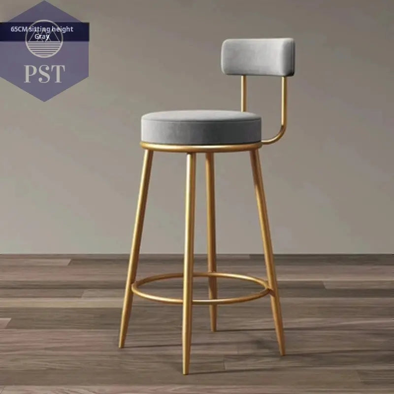 Moderne Einfachheit nordischen Barhocker ins Licht Luxus Bar stuhl Design Hocker nach Hause mit Rückenlehne Leders essel Theke Arbeits hocker       PST PS Tradings