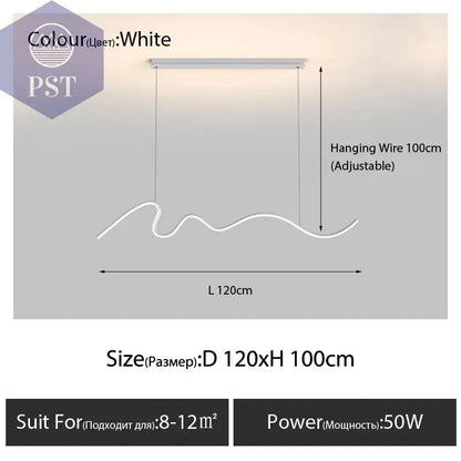 Moderne Minimalistische Pendelleuchte für Esszimmer PST PS Tradings Deckenlampe Leuchte PST PS Tradings Electrodelessdimming-White-D120cm PST PS Tradings Moderne Minimalistische Pendelleuchte für Esszimmer Deckenlampe Leuchte