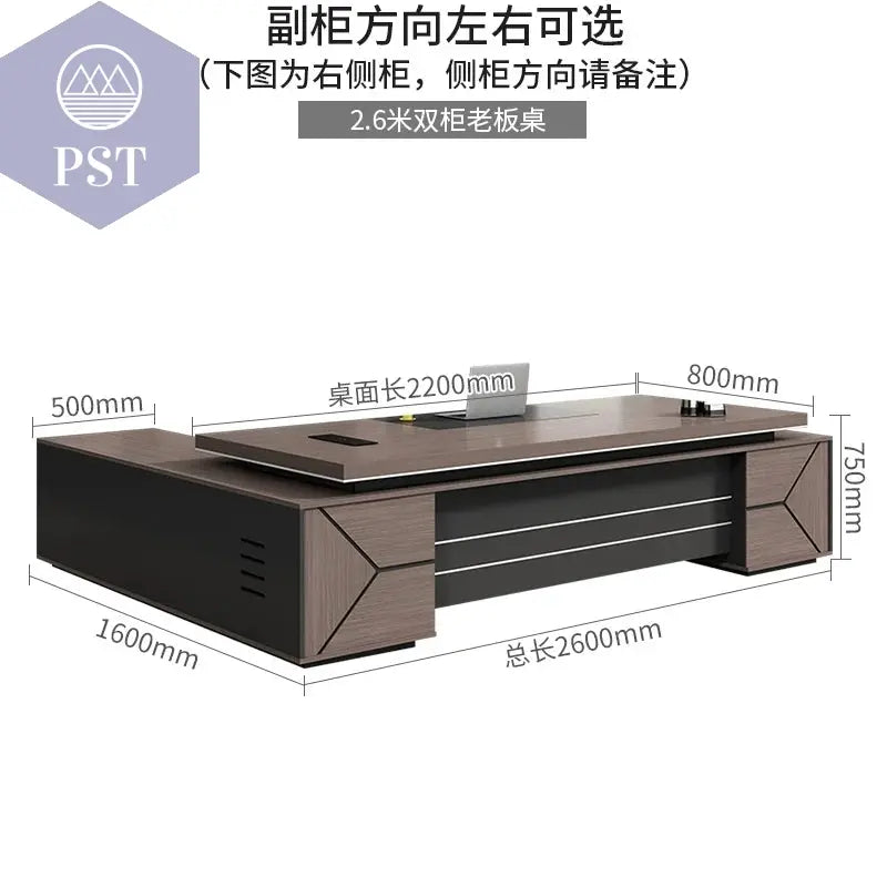 Moderner Schreibtisch mit Stauraum Bürotisch Büro Möbel Tische PST PS Tradings Schreibtisch PST PS Tradings 2.6M-office-desk PST PS Tradings