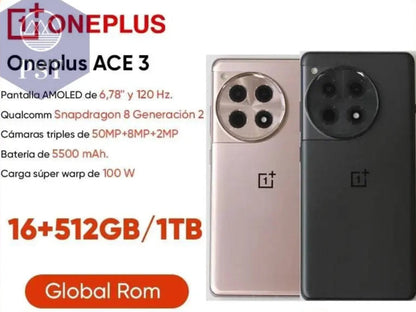 OnePlus ACE 3 5G Smartphone Snapdragon 8 Gen 2 6.78'' 120Hz LTPO AMOLED 5500mAh Battery 100W SUPERVOOC Charge Global Rom NFC - Property & Safety Tradings