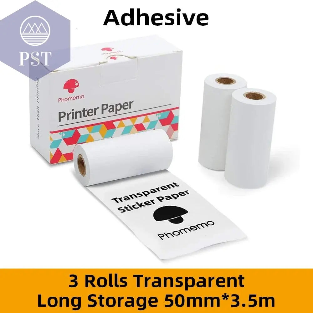 Phomemo Thermal Paper Printable Self-adhesive Sticker Paper Roll for Phomemo M02/M02S/M02 Pro Printer Label Printing Paper - PST PS Tradings