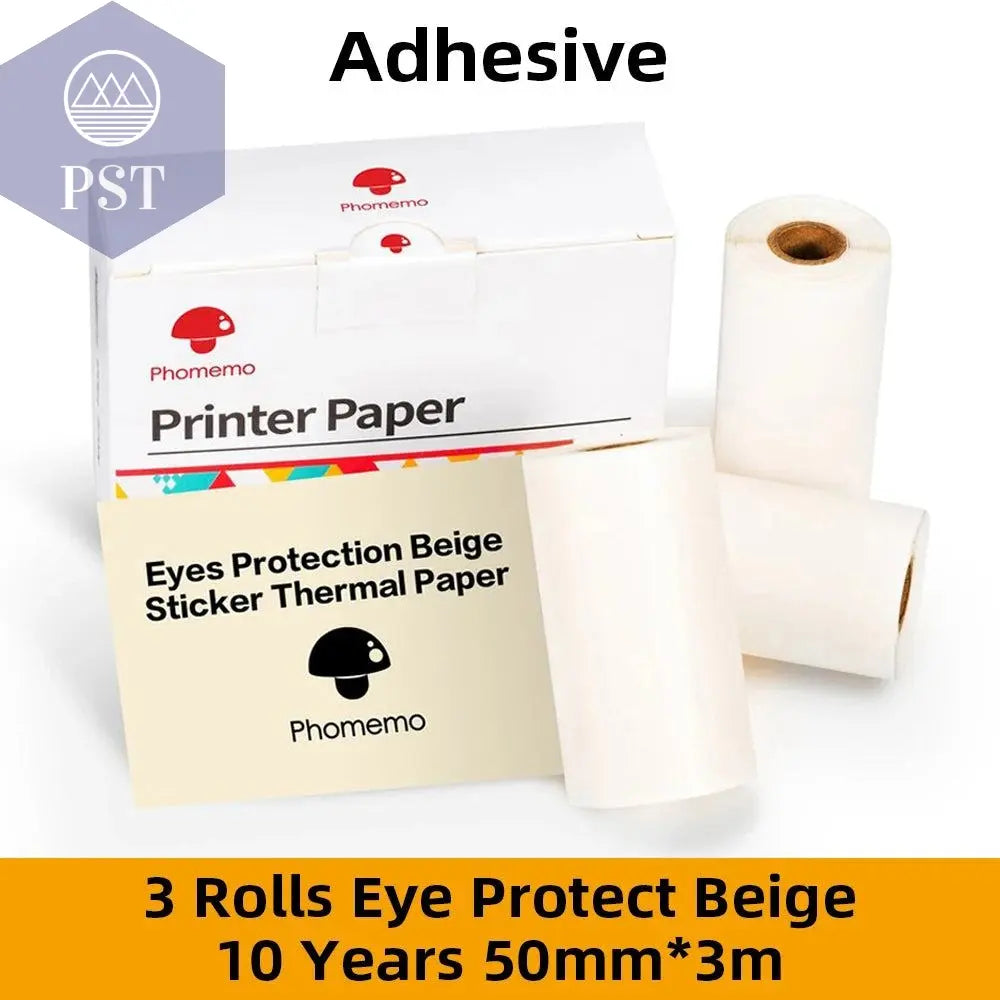 Phomemo Thermal Paper Printable Self-adhesive Sticker Paper Roll for Phomemo M02/M02S/M02 Pro Printer Label Printing Paper - PST PS Tradings