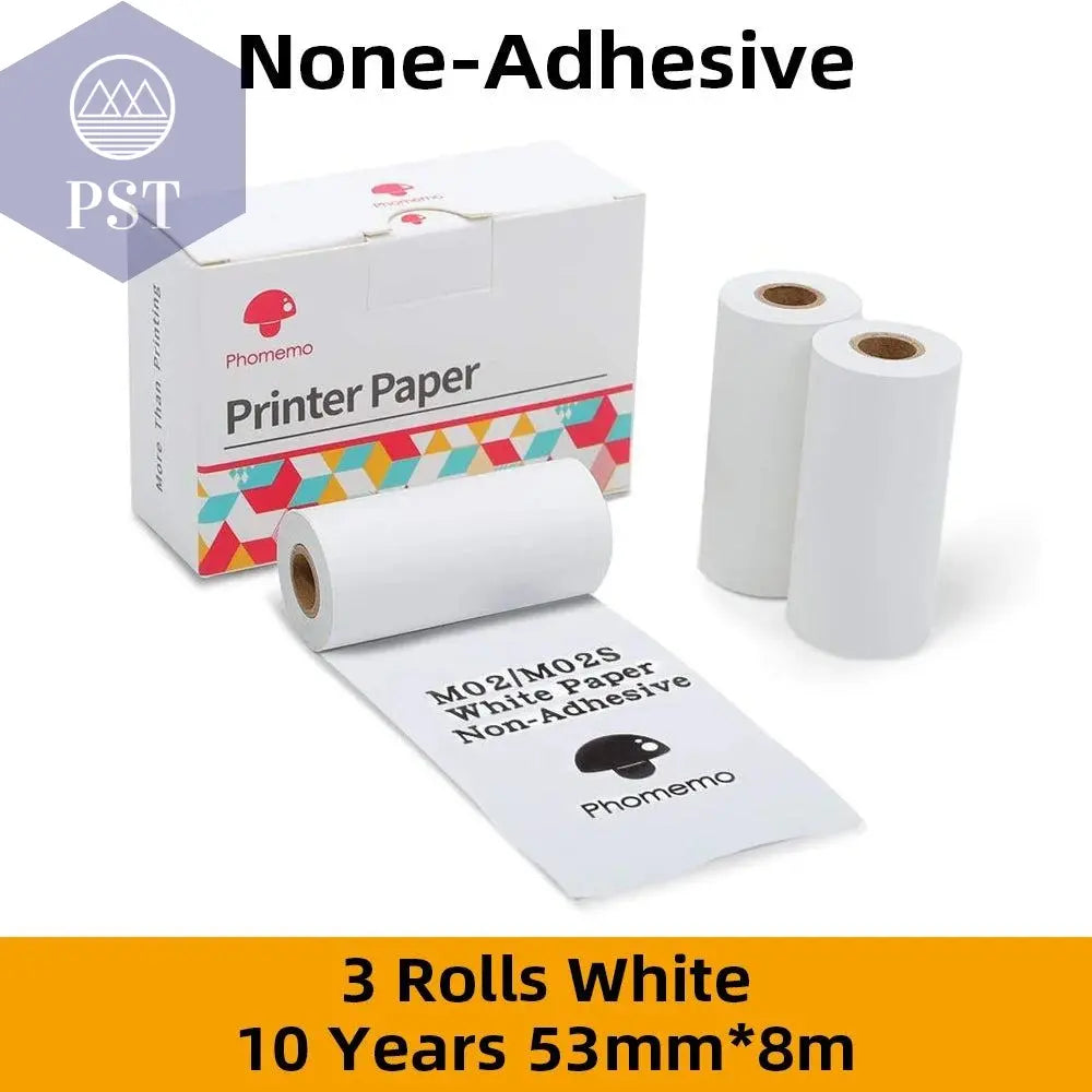 Phomemo Thermal Paper Printable Self-adhesive Sticker Paper Roll for Phomemo M02/M02S/M02 Pro Printer Label Printing Paper - PST PS Tradings