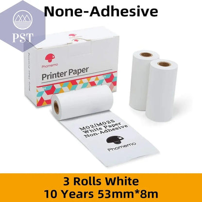 Phomemo Thermal Paper Printable Self-adhesive Sticker Paper Roll for Phomemo M02/M02S/M02 Pro Printer Label Printing Paper - PST PS Tradings