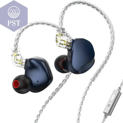 Pro DJ Metal In Ear Earphones      Blue-with-Mic-Russian-Federation PST PS Tradings