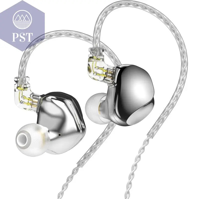 Pro DJ Metal In Ear Earphones      Silver-without-Mic-China PST PS Tradings