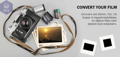 QPIX 22 MP 35mm Portable Film Scanners 135 110 126KPK Super 8 Negative Slide Holder Photo Scanner Film Digital Converter - Property & Safety Tradings