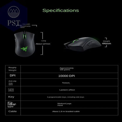 Razer Deathadder Viper Standard Edition 6400 Gaming Maus E-Sports PST PS Tradings  PST PS Tradings  PST PS Tradings