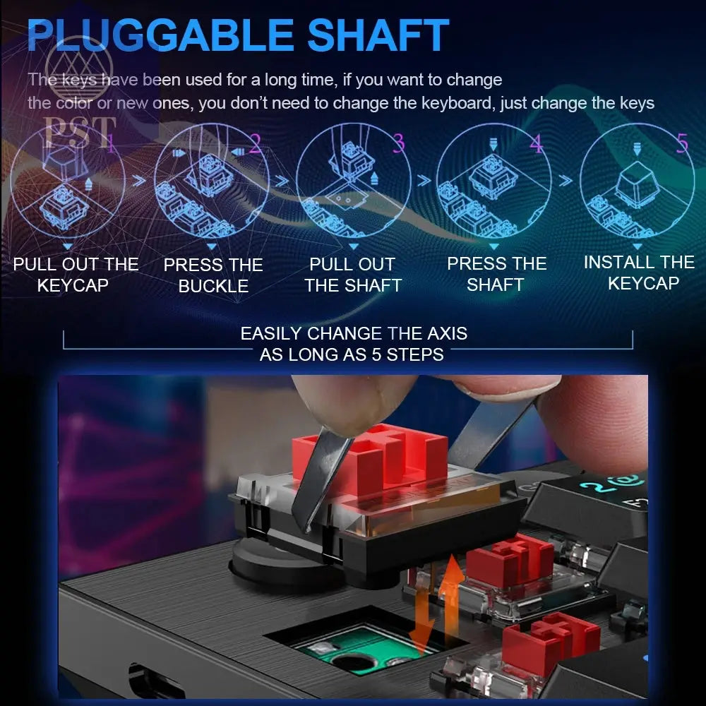 Redragon K618 RGB Wireless Gaming Tastatur PST PS Tradings   Redragon K618 RGB Wireless Gaming Tastatur