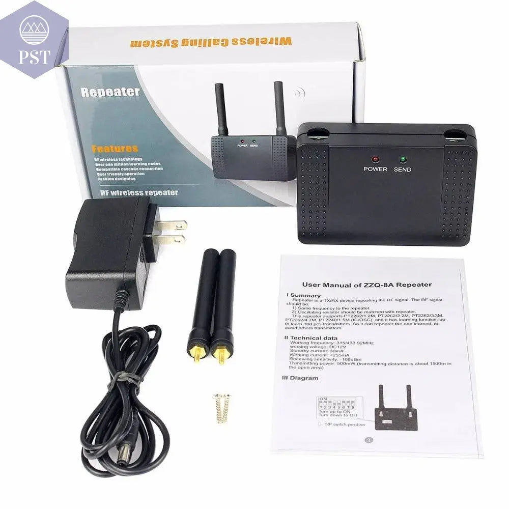 Retekess Amplifier 500mW RF Wireless Repeater Signal Amplifier Learning Code Extender for T117 Call Button 433MHz Restaurant - Property & Safety Tradings