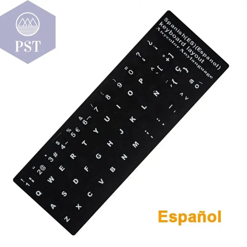 Russian French English Arabic Spanish Portuguese Hebrew Keyboard Stickers Letter Alphabet Layout Sticker For Laptop Desktop PC - PST PS Tradings