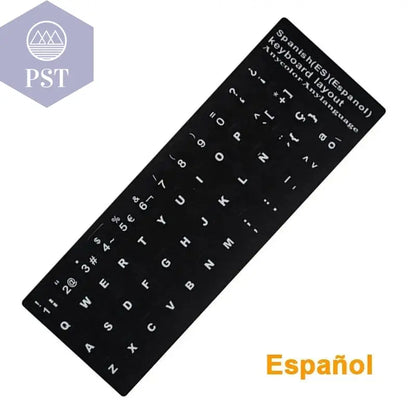 Russian French English Arabic Spanish Portuguese Hebrew Keyboard Stickers Letter Alphabet Layout Sticker For Laptop Desktop PC - PST PS Tradings