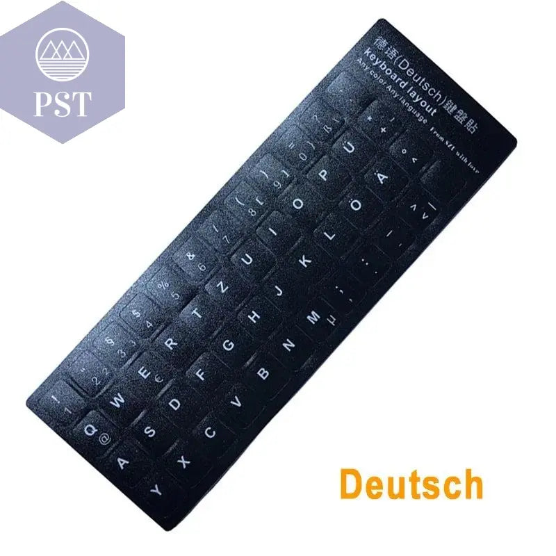 Russian French English Arabic Spanish Portuguese Hebrew Keyboard Stickers Letter Alphabet Layout Sticker For Laptop Desktop PC - PST PS Tradings