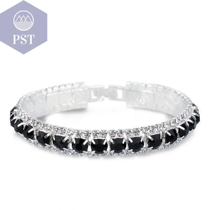 Silver Women Classic Jewelry Red Cubic Zircon Bracelet& Bangle present - PST PS Tradings