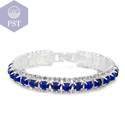 Silver Women Classic Jewelry Red Cubic Zircon Bracelet& Bangle present - PST PS Tradings
