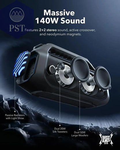 Soundcore Boom 2 Plus Lautsprecher Anker 140W IPX7 PST PS Tradings Lautsprecher PST PS Tradings  PST PS Tradings
