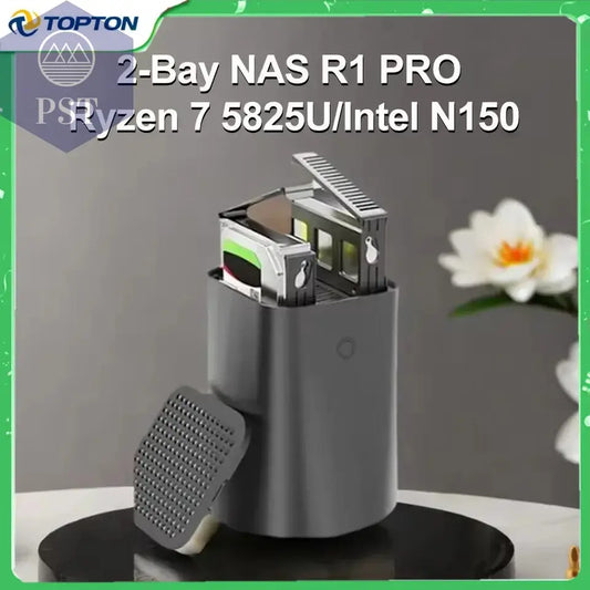 Topton 2-Bay NAS R1 PRO AMD Ryzen 7 5825U Intel N100 Mini-Pc Netzwerkspeicher Media Server Private Cloud Firewall Soft Router
