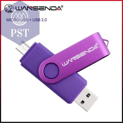 Wansenda OTG USB Flash Drive 256GB 128GB 64GB 32GB 16GB 8GB Cle USB Pendrive For Android Phone/Tablet /PC USB 2.0 Thumb Drive       PST PS Tradings