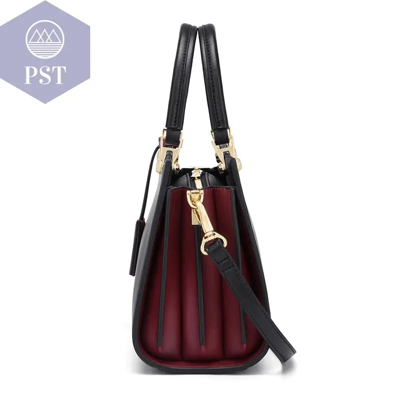 Women's Compact Leather Tote Bag       PST PS Tradings